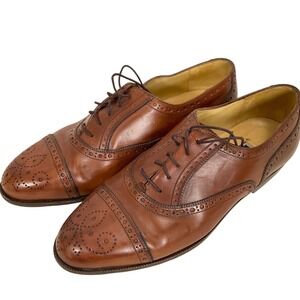 Vintage Cole Haan Bragano Made In Italy Wingtip Brogue Oxfords with Vibram soles